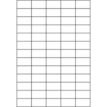 Speciální papír Etikety PRINT 38x21,2 mm bílé lesklé pro inkoustový tisk (50xA4), ostré rohy