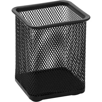 Drátěný stojan na pera hranatý, černý 444815