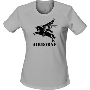 Dámské tričko Funkční dámské tričko British Airborne Pegasus - světle šedá
