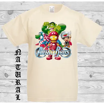 detske-levne-bavlnene-tricko-potisk-Avengers Barva: Natural - přírodní, velikost: 152