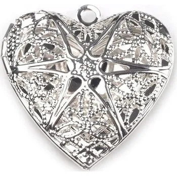 Galanterie Medailonek rozevírací srdce 26x26 mm