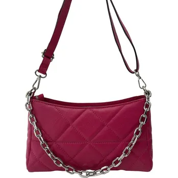 Kabelka Diva's Kožená dámská kabelka fuchsiová Be5715