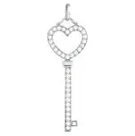 Přívěsek stříbrný Klíč se zirkony