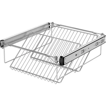 Odpadkový koš Nomet Výsuvný koš na boty YANA Stříbrný / Ložiskové výsuvy s tlumením 540 - 700 mm 88 mm