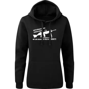 Dámská mikina Dámská mikina s kapucí KURZ SEBEOVLÁDÁNÍ M249 - černá