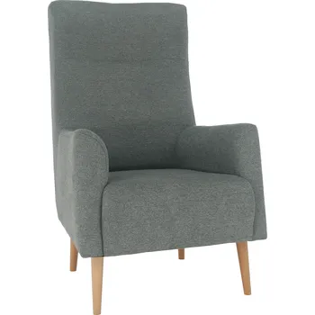 Křeslo Křeslo ušák SAMY látka mentolová, nohy dřevo buk přírodní