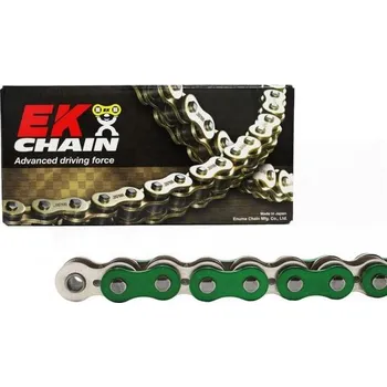Řetězová sada pro motocykl EK QX-kroužkový řetěz EK 520 SRX2 1 L Metalic Green