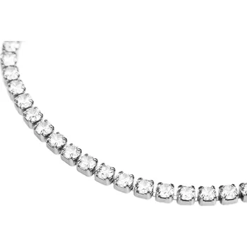 Náhrdelník franco bene Náhrdelník s kamínky - stříbrný