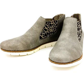 Dámské polobotky Dámské polobotky M1390 RIEKER šedé Barva: blau, Velikost: 38