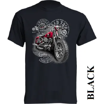 Chlapecké tričko detske-levne-bavlnene-tricko-potisk-motorka Barva: Black -černá, velikost: 128