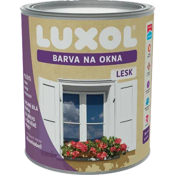 Lak na dřevo Luxol Barva na okna bílá lesklá 2,5l