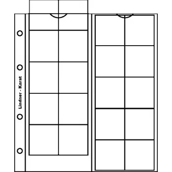 Obal pro sběratelský předmět Lindner KARAT 20 polí do 38 mm Barva mezilistů: červená