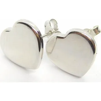 Náušnice Klenoty Budín Dámské zlaté náušnice z bílého zlata srdíčka na puzetku 585/0,67gr H226 (Klenoty Budín Dámské zlaté náušnice z bílého zlata srdíčka na puzetku 585/0,67gr H226)