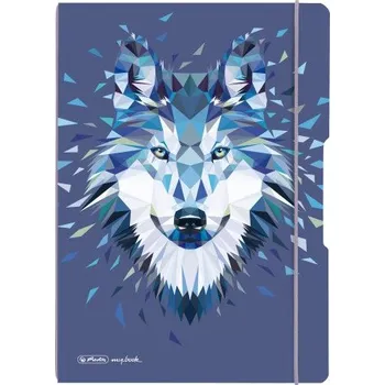 Sešit Sešit flex Herlitz GREENline A4, 40 listů čtvereček a 40 listů linka, Vlk