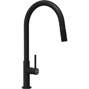 Vodovodní baterie SCHOCK Talia - Dřezová baterie s výsuvnou sprškou, černá 536120S