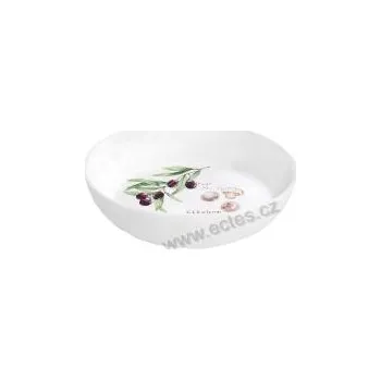 Talíř Easy Life HOME & KITCHEN porcelánový polévkový hluboký talíř zelenina a bylinky