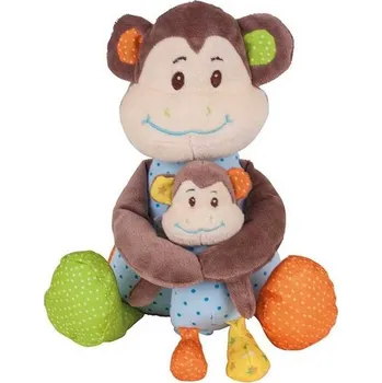 Dřevěná hračka Bigjigs Baby Textilní postavička opička Cheeky