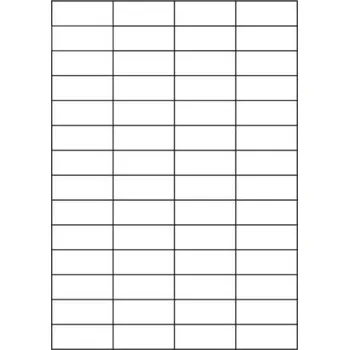 Samolepící etiketa Etikety PRINT 52,5x21,2 mm bílé lesklé pro inkoustový tisk (50xA4), 56 etiket na archu