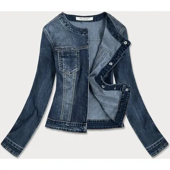 Tmavě modrá krátká dámská džínová bunda (C062) odstíny modré XS (34)