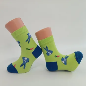 Chlapecké oblečení Dětské ponožky Trepon Zajko, zelené (dětské bavlněné ponožky se zajíčkem)