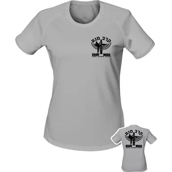 Dámské tričko Funkční dámské tričko IDF Krav Maga - BACKSIDE - světle šedá