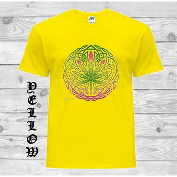 Chlapecké tričko detske-levne-bavlnene-tricko-potisk-keltske-konopi Barva: Yellow - žlutá, velikost: 128