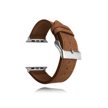 Řemínek na hodinky Hnědý kožený řemínek LAVVU pro APPLE WATCH LSXAES Šířka řemínku pro Apple Watch: 38-40