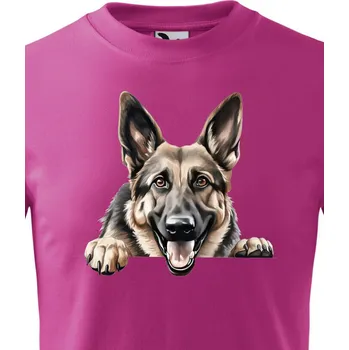 Chlapecké tričko Dětské tričko Německý ovčák, Barva Purpurová, Velikost 134 cm/8 roků, Canvas Dětské tričko Bezvatriko.cz 2235