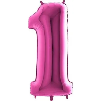 Balónek Balón foliový číslice růžová - Pink 115 cm - 1 - FLEXMETAL