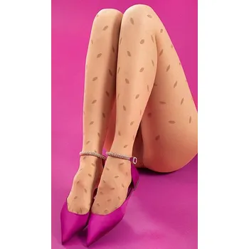Dámské punčochy Vzorované silonky Fiore G 6078 Sandy 15 den Velikost: L, Barva: Tělová