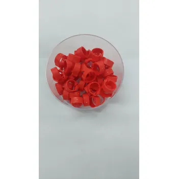 NATURAL GRANEN Rozlišovací kroužky pro holuby plastové 9x5mm Červené - 50ks/balen