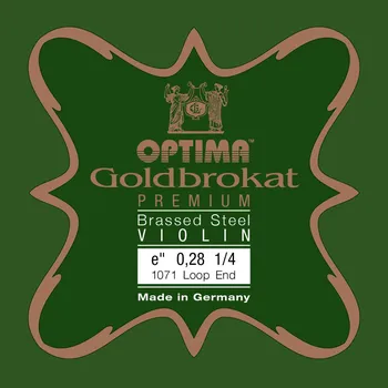 Struna pro kytaru a smyčcový nástroj Optima Struny pro housle Goldbrokat Premium - motaženo posazíE 0,28 S x-hart 31051