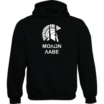 Pánská mikina Mikina s kapucí MOLON LABE Two Line - černá