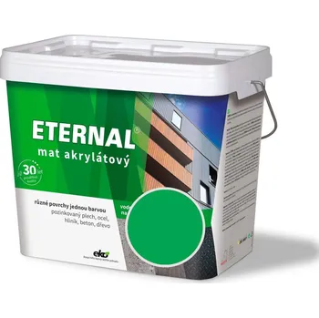 Lak na dřevo ETERNAL mat akrylátový Barevný email, zelený, matný, 10 kg 98246117106