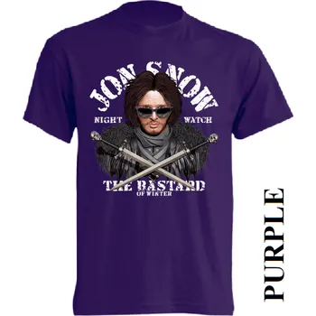Dívčí tričko detske-bavlnene-levne-tricko-potisk-jon-snow-hra-truny Barva: Purple - purpurová, velikost: 164