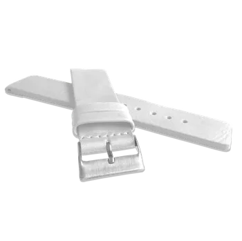 Řemínek na hodinky Bílý kožený řemínek LAVVU Plain Top Grain LSCUW Šířka řemínku: 22mm