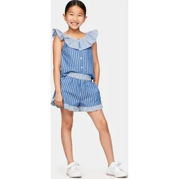 Oblečení a móda Tommy Hilfiger Šortky z materiálu KG0KG08095 Modrá Relaxed Fit 10Y