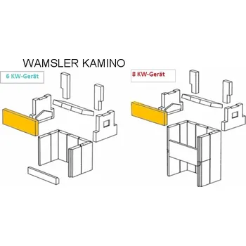 Krbová kamna WAMSLER Náhradní šamot horní přední 117222 pro kamna KAMINO 6 kW a 8 kW