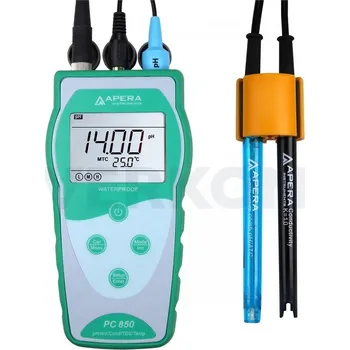 Počítačová hra Multimetr přenosný Apera PC 850 a PC 8500, Typ: PC 8500, Popis: Včetně pH elektrody 201T-F a vodivostní elektrody 2301T-S, kalibračních pufrů a standardů, klipu na elektrody, softwaru PC-Link, USB kabelu a přenosného kufříku