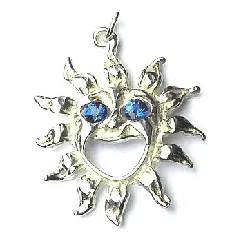 Přívěsek Stříbrný přívěsek slunce spinel - DN73 (Stříbrné sluníčko se spinely)