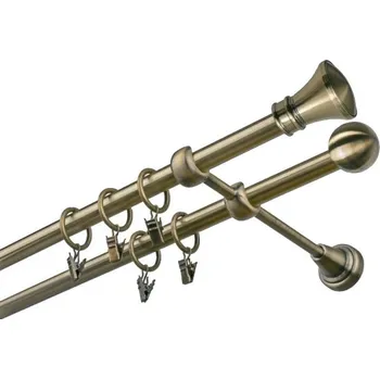 Garnýž Garnýž kovová 440 cm dvouřadá - dvojitá 19 Koloseo mosaz