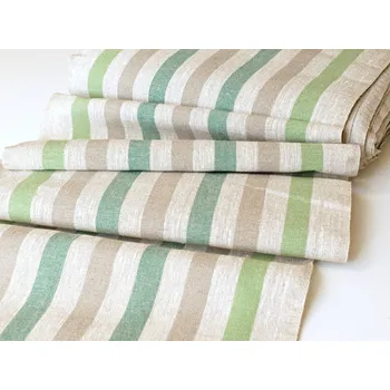 Snový svět Kréta zelená - lněná látka