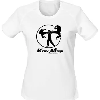 Dámské tričko Funkční dámské tričko Krav Maga self defence - bílá