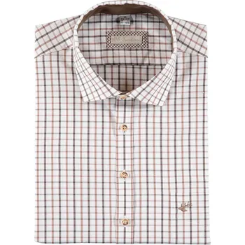 Pánská košile Orbis textil Orbis košile bílá s hnědým detailem 3197/65 dlouhý rukáv Varianta: 51/52