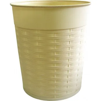 Odpadkový koš MEGA PLAST Mega Plast, koš na papír ratan, 22 x 25,5 cm (krémový)