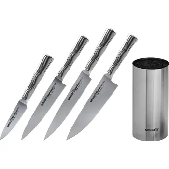 Kuchyňský nůž SAMURA - BAMBOO Sada 4 nožů se stojanem