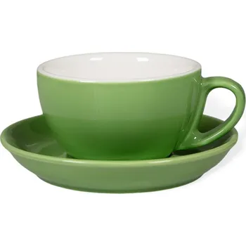 Biebri šálek s podšálkem, 190ml, set 4 ks, zelená