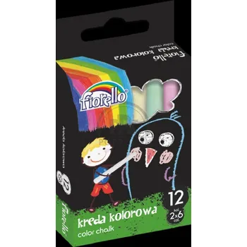 křída školní - barevné bezprašné 12 ks