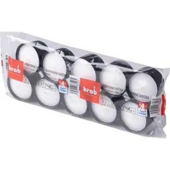 Svíčka Iluminační svíčka 25g 6h. 10ks černé lisované 250 gram