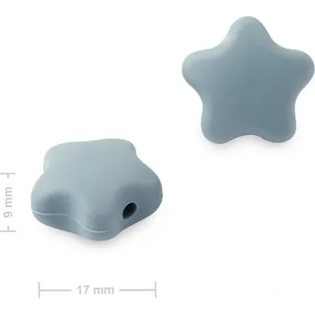 Korálek Silikonové korálky hvězdička 17x16x9 mm Dim Grey